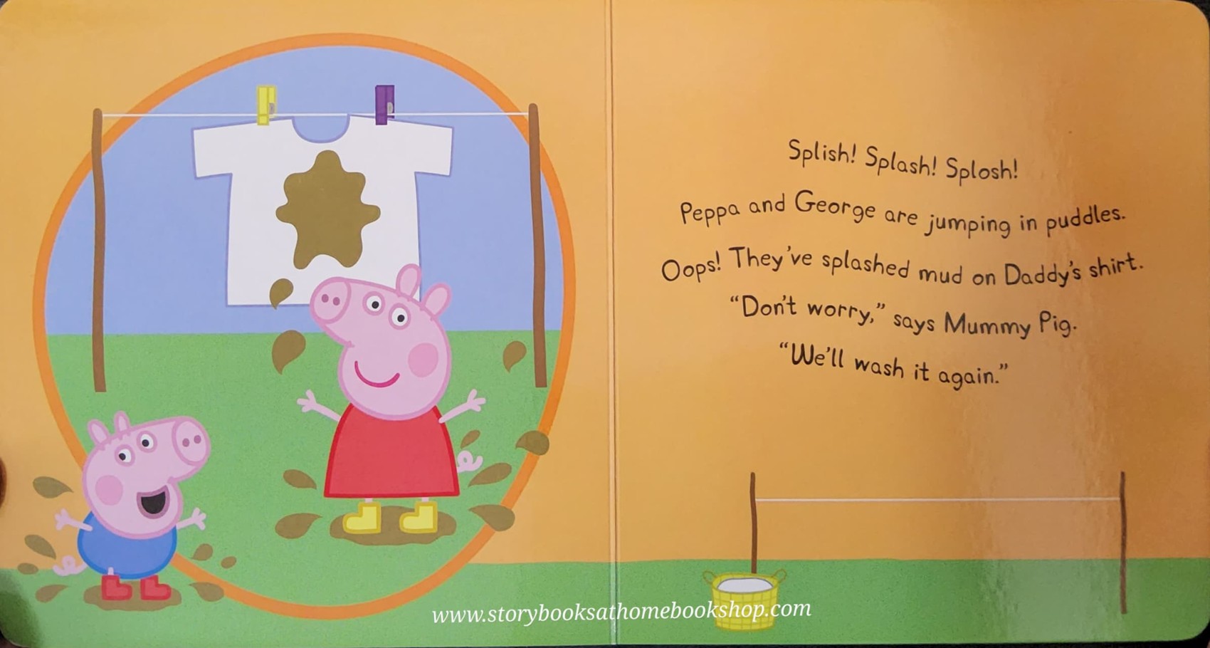 BOARD BOOK ** 🍅🍅PEPPA PIG: PEPPA's WASHING DAY (ปกแข็ง)