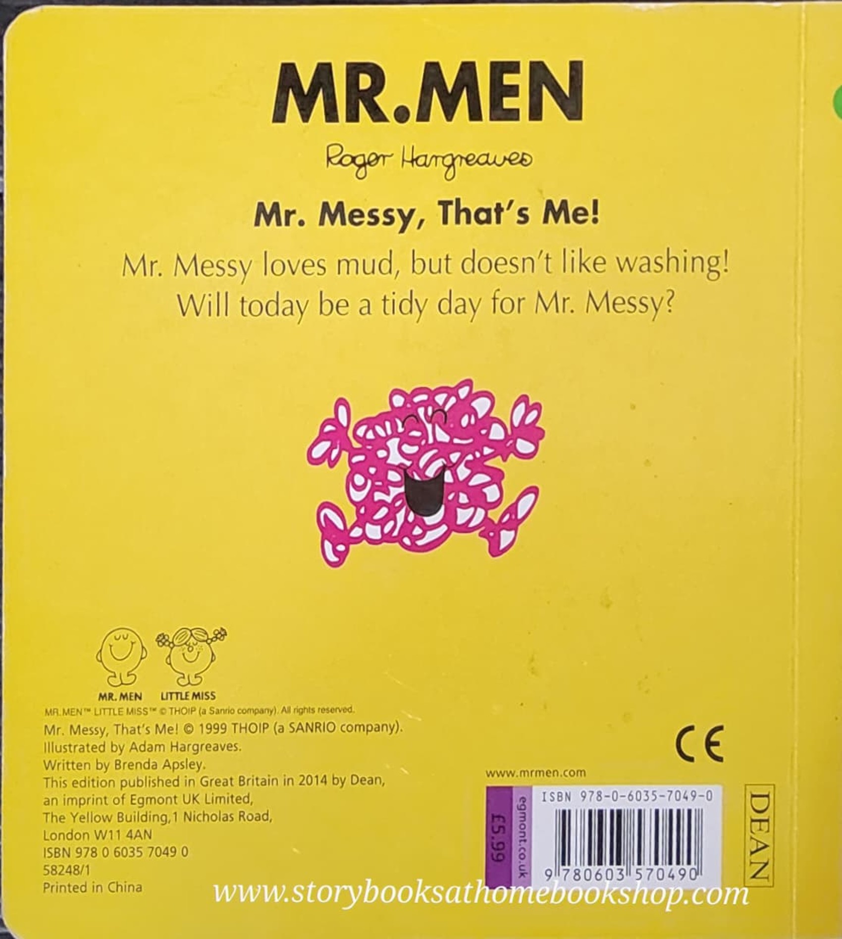 BOARD BOOK ** 🍅🍅MR.MEN: MR.Messy,That's Me!