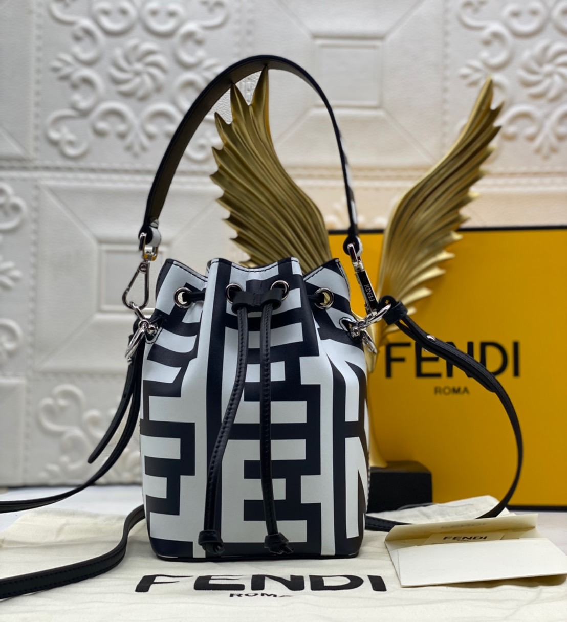 Fendi MON TRESOR Two-tone leather Fendi Roma Capsule bag