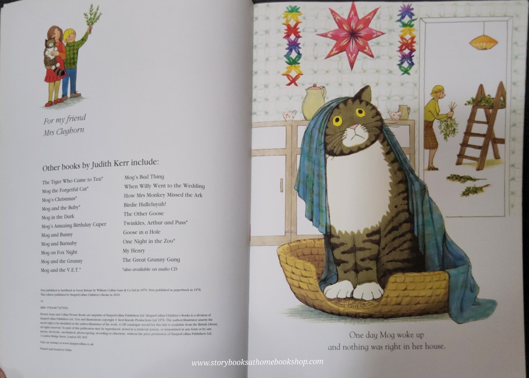 หนังสือนิทานปกอ่อน** 🍅MOG'S CHRISTMAS BY JUDITH KERR