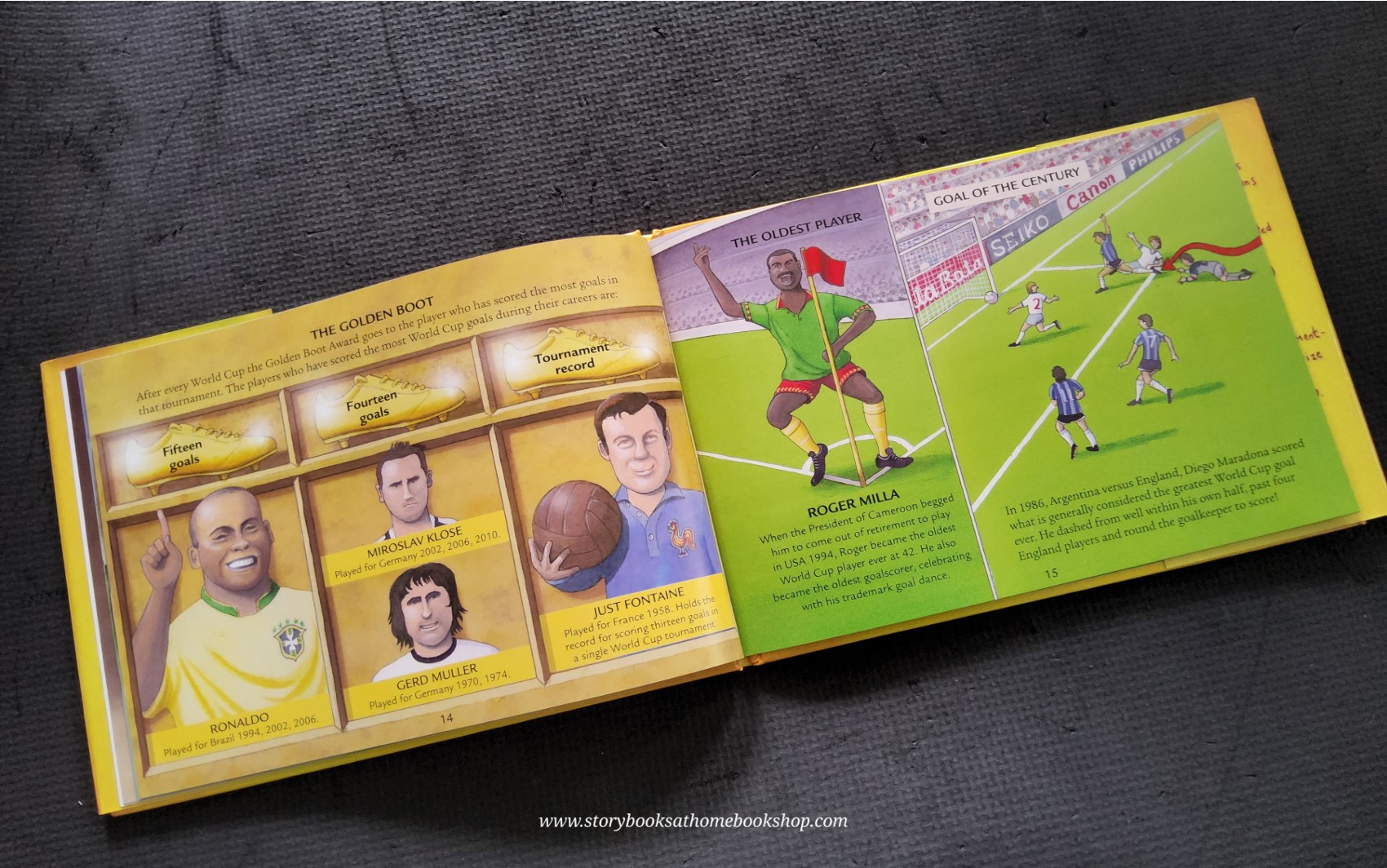 หนังสือนิทานปกแข็ง** 🍅🍅THE STORY OF THE WORLD CUP BY RICHARD BRASSEY