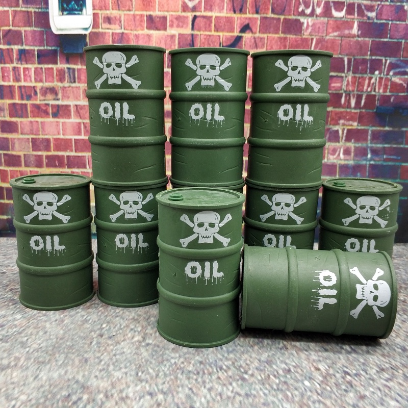 ถังน้ำมัน 1/12 พร็อพ ประกอบฉาก จัดฉาก ฟิกเกอร์ Oil Barrel 1:12 Figure Figma Model Prop Scenes