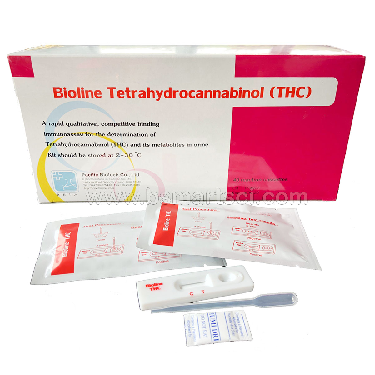 ชุดตรวจกัญชา ชนิดตลับ Bioline Tetrahydrocannabinol -THC Card