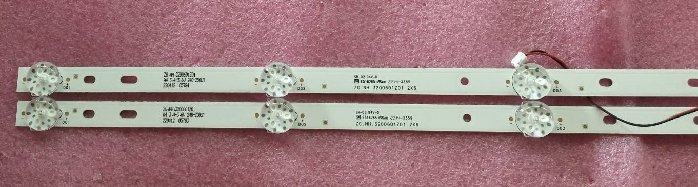 หลอดแบคไลน์ ของมือสองถอดจากเครื่อง LED-TV ไม่ทราบรุ่น