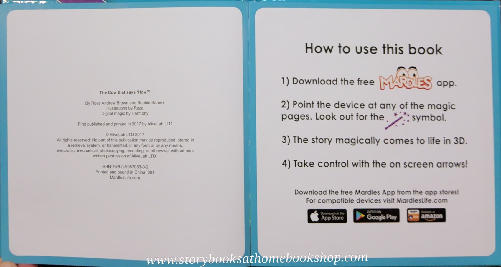 หนังสือนิทานปกแข็ง ** ♥️THE COW THAT SAYS "HOW?"