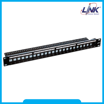 Shield Unload PATCH PANEL 24 PORT (1U) w/lable, support แผงชิลด์เปล่า w/lable & support