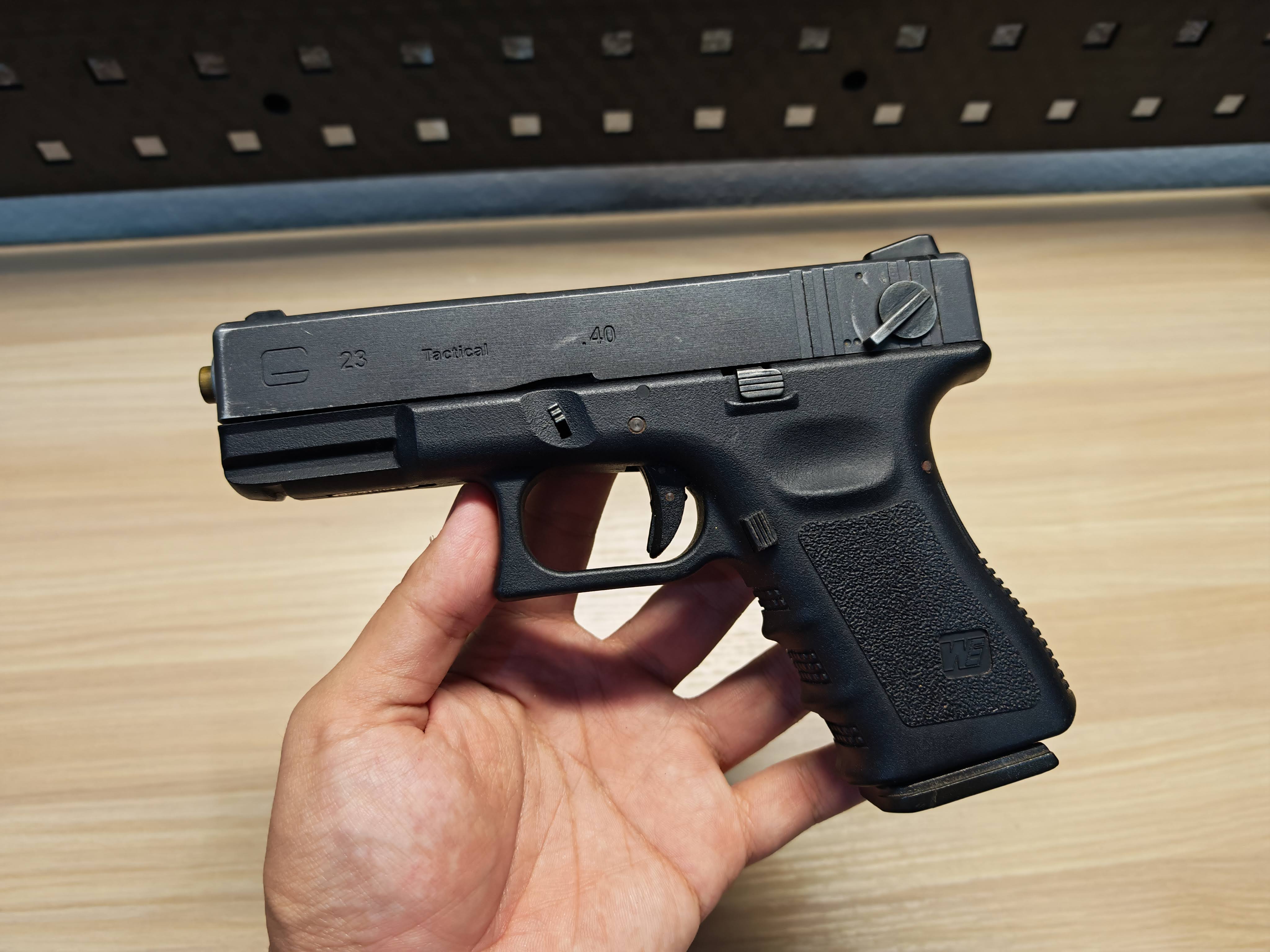 WE Glock23 G23 Gen3 Full Auto ไต้หวัน GBB BB Gun บีบีกัน แบบแก๊ส ปืนอัดลม Airsoft Gun มือสอง