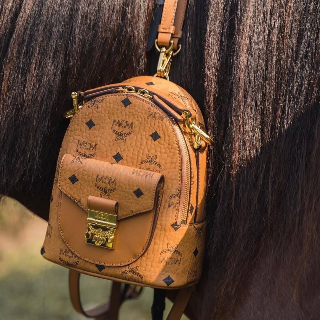 New Mcm tracy x mini crossbody/backpack