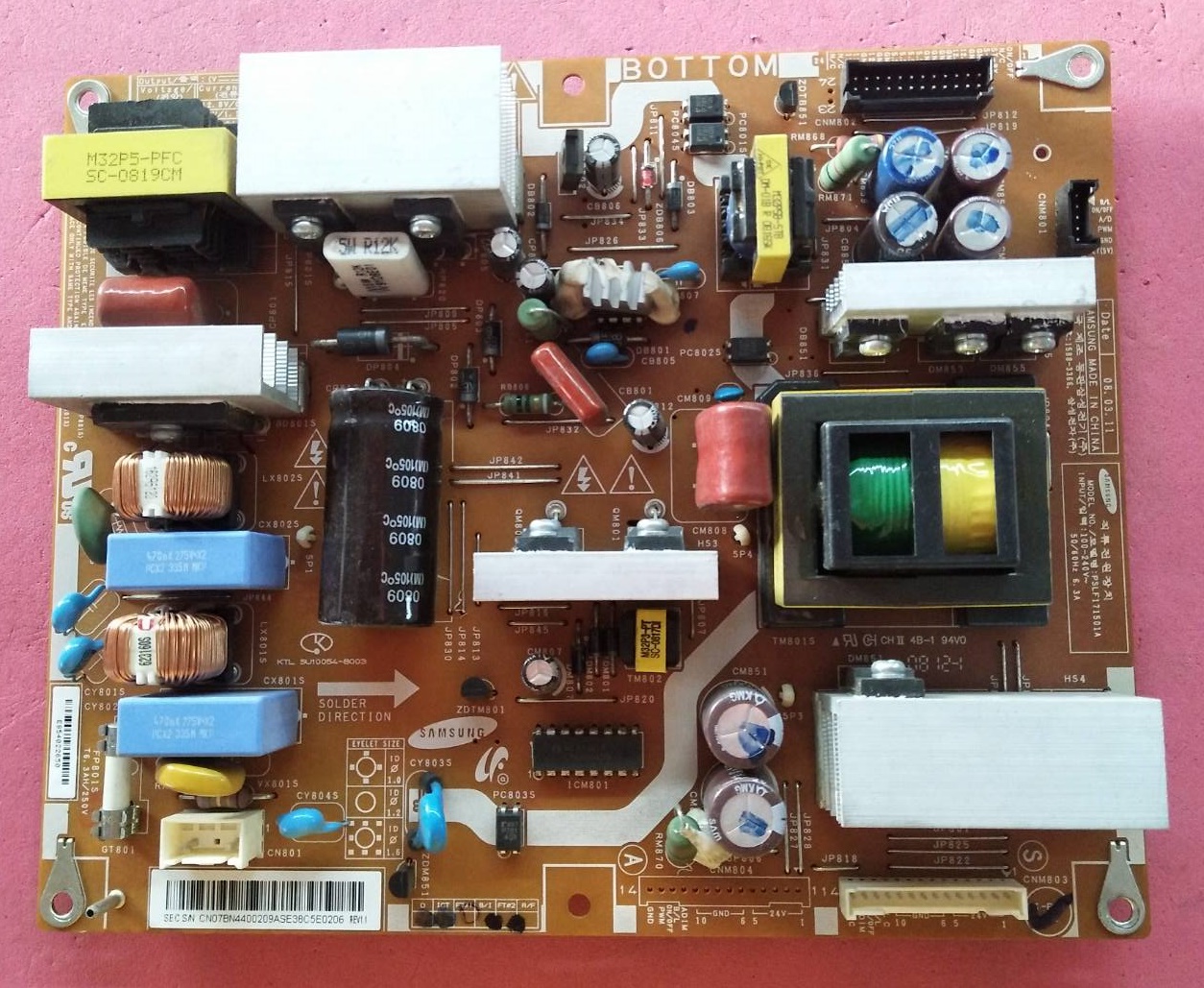 POWER SUPPLY SAMSUNG (ซัพพลาย ซัมซุง) อะไหล่แท้/ของถอดพร้อมใช้งาน พาร์ท BN44-00209A :BN44-00214A :BN44-00221A รุ่น LA26A450C1 :LA32A450C1