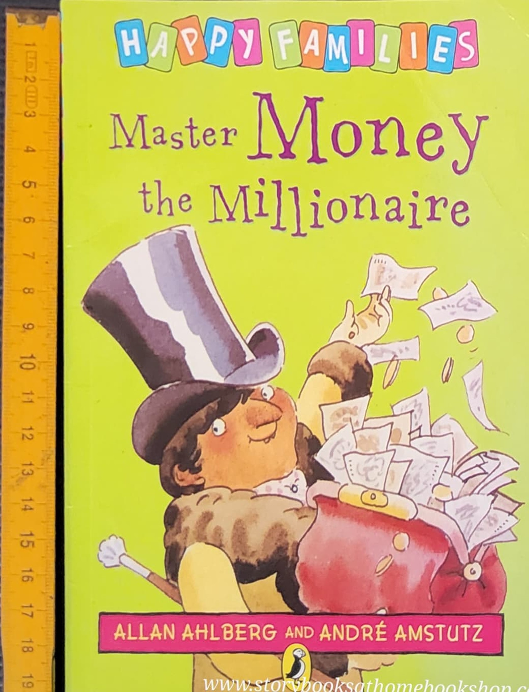หนังสือนิทานปกอ่อน** 🍅🍓HAPPY FAMILIES:MASTER MONEY THE MILLIONAIRE BY ALLAN AHLBERG AND ANDRE AMSTUTZ