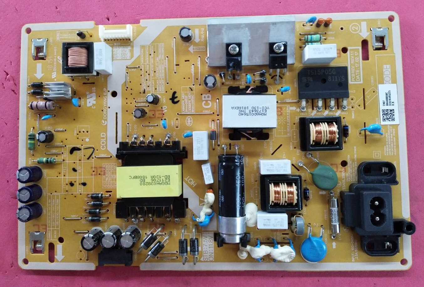 POWER SUPPLY SAMSUNG (ซับพลาย ซัมซุง) อะไหล่แท้/ของถอด พาร์ทBN44-00856C รุ่น UA49J5200AK :UA49J5250AK :UA49M5000AK :UA49M5100AK :UA49N5000AK.