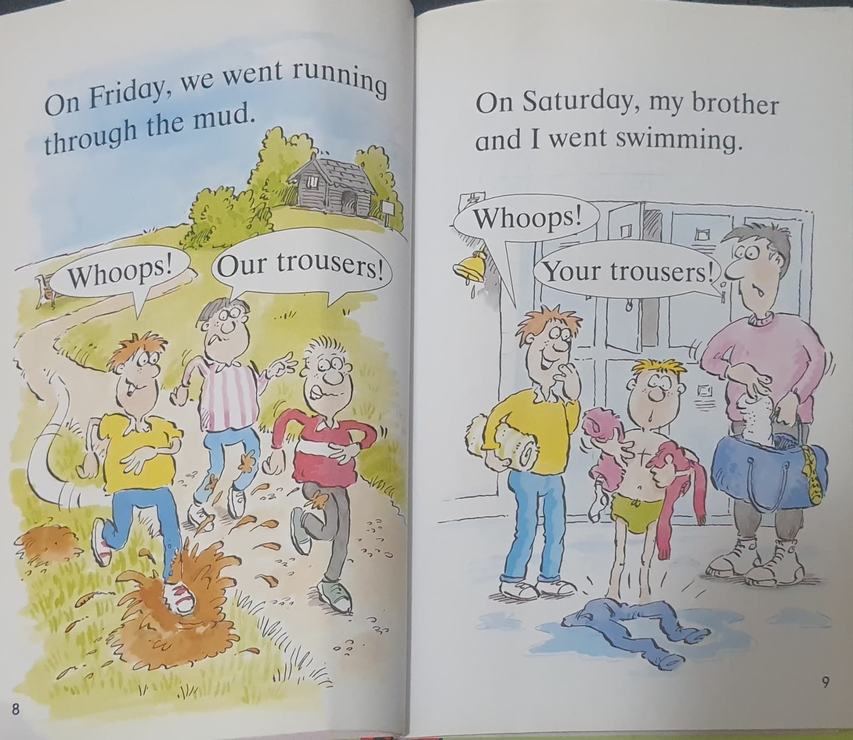 หนังสือนิทานปกแข็ง ** 🍅🍓READ WITH LADYBIRD:L2 BOOK 4 WHOOPS,THERE GO MY TROUSERS!