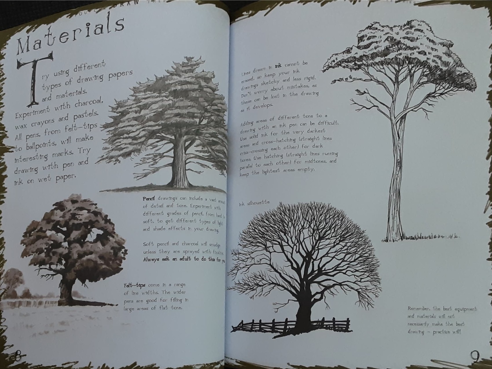 DRAWING BOOK** 🍅🍓HOW TO DRAW TREES AND WOODLAND