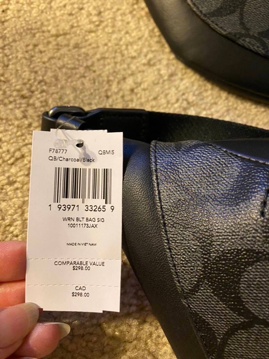 New COACH WARREN BELT BAG IN SIGNATURE CANVAS