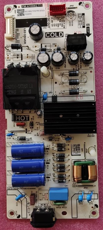 ซัพพลายทีวีทีซีแอล TCL อะไหล่แท้#ของถอดจากเครื่องพร้อมใช้งาน ใช้กับรุ่น50P635 พาร์ทPW.A100W2.771