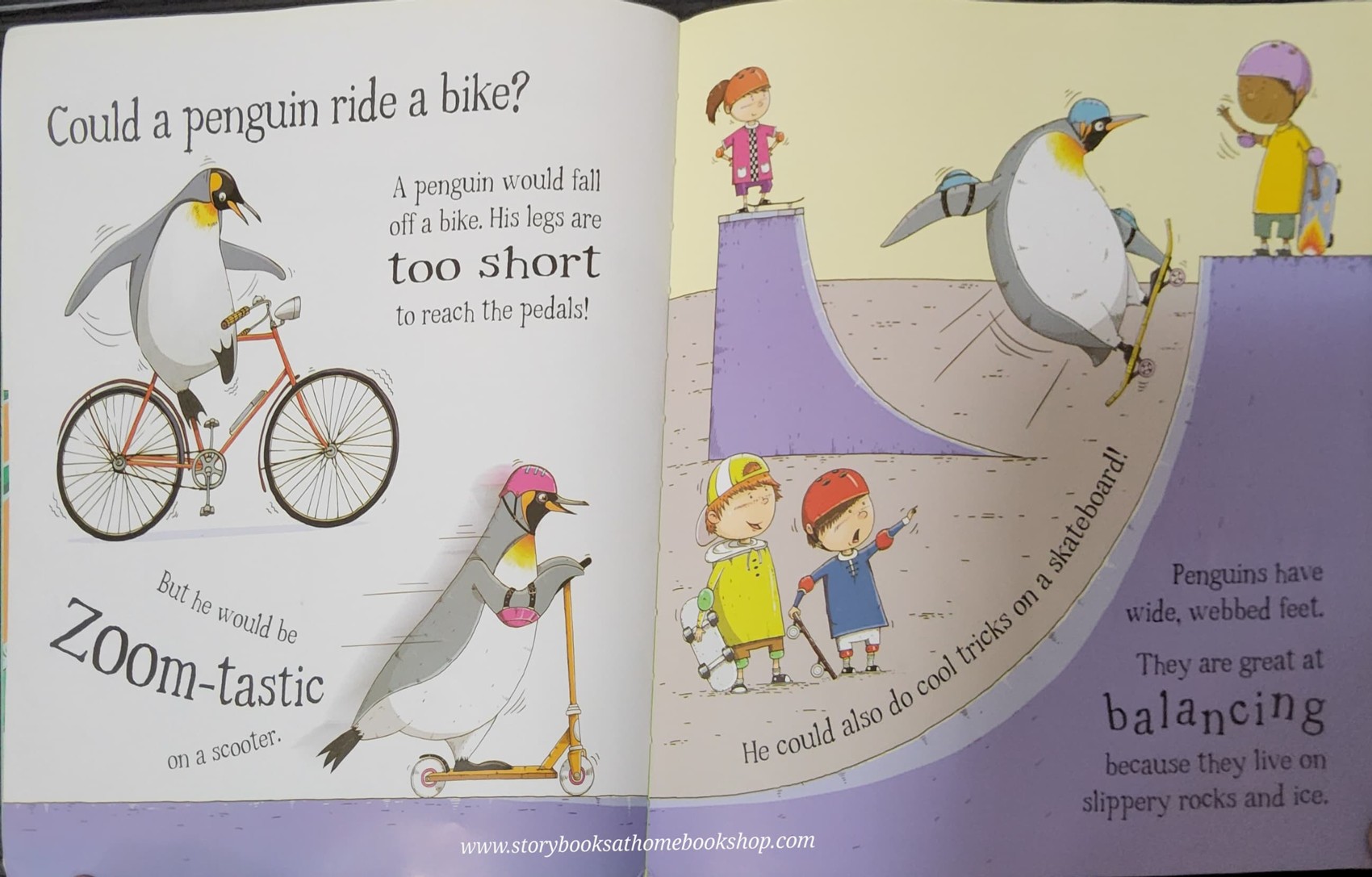 หนังสือนิทานปกอ่อน** 🍅🍅COULD A PENGUUIN RIDE A BIKE? AND OTHER QUESTIONS