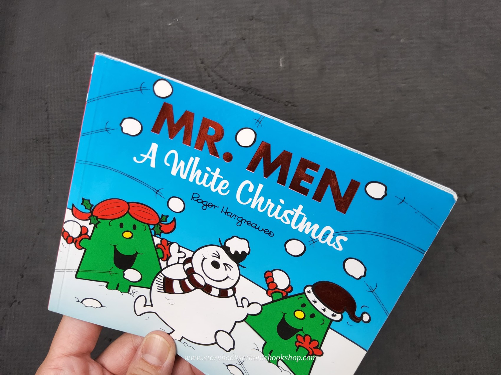 หนังสือ Bestseller Small book** **หนังสือนิทานปกอ่อน** 👉LITTLE MISS&MR.MEN👍 🍅🍅MR.MEN A WHITE CHRISTMAS by Roger Hargreaues