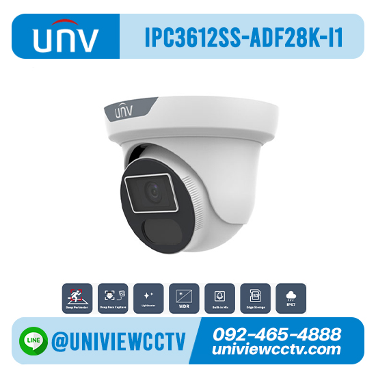 กล้องวงจรปิด UNIVIEW รุ่น IPC3612SS-ADF28K-I1 ความละเอียด 2 ล้านพิกเซล