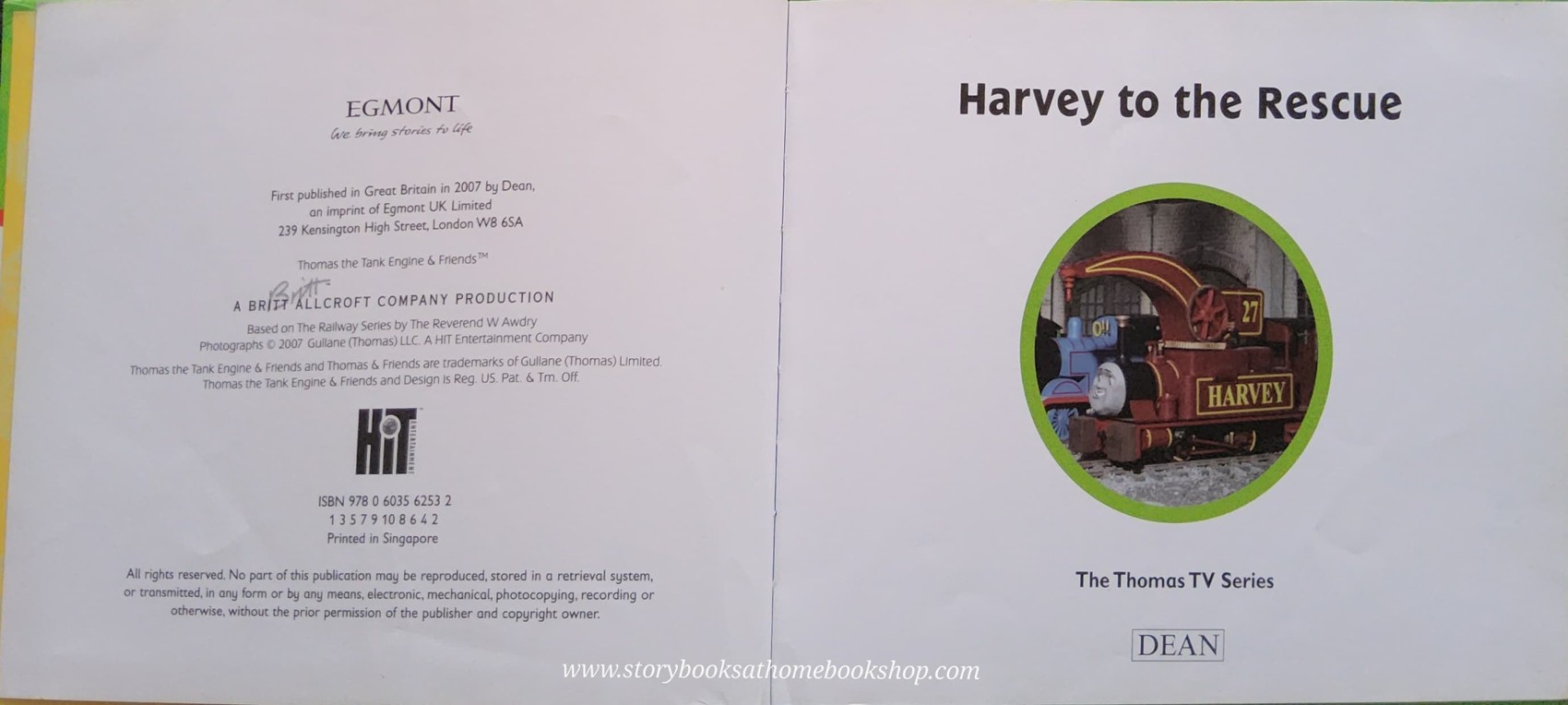 หนังสือนิทานปกแข็ง** 🍅THOMAS&FRIENDS:THARVEY TO THE RESCUE