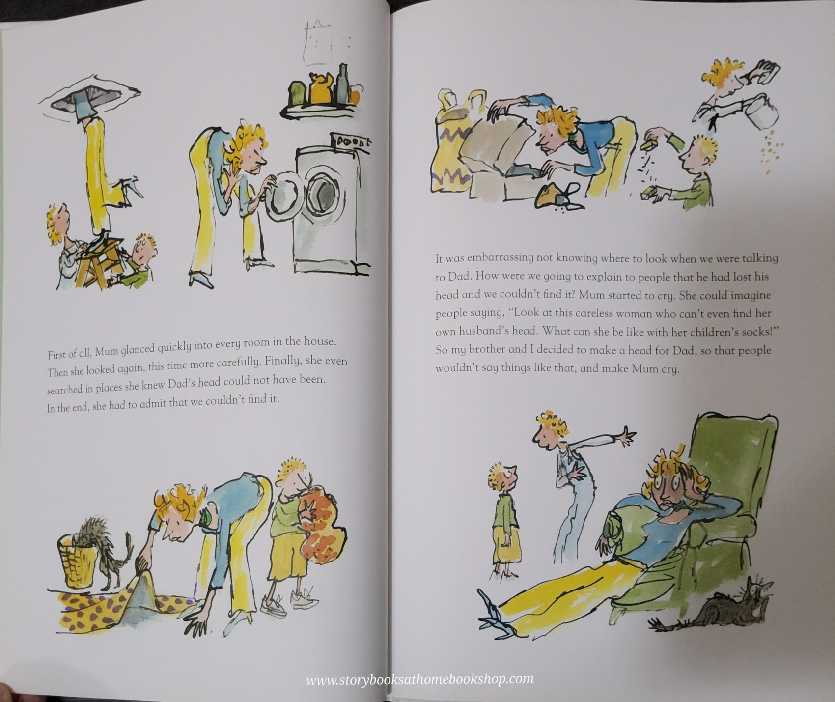 หนังสือนิทานปกแข็ง ** 🍅🍓DADDY LOST HIS HEAD BY QUENTIN BLAKE&ANDRE BOUCHARD