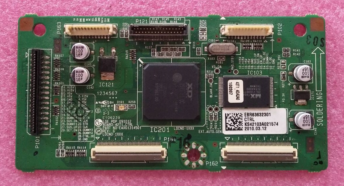 บอร์ดลอจิก ทีวี แอลจี LG ของแท้ถอดจากเครื่อง รุ่น42PJ250 42PJ650R พาร์ท EBR63632301 EAX61314501