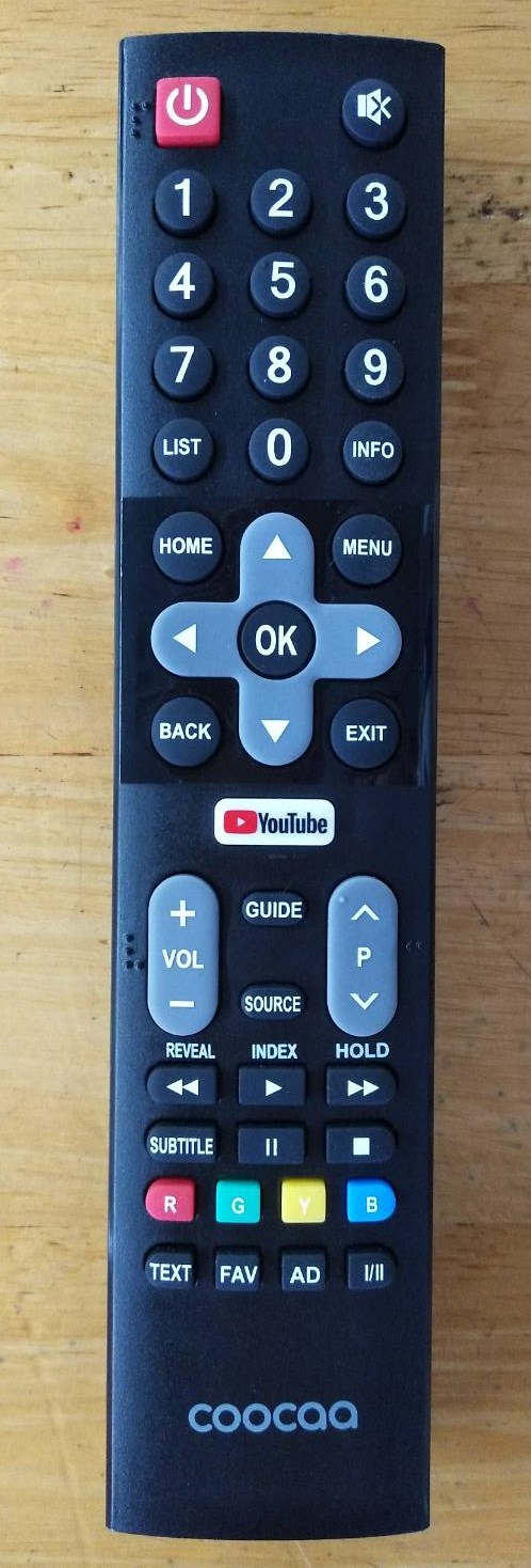 รีโมททีวีคูก้า(Remote control for COOCAA TV) ของแท้/ของใหม่โรงงาน ใช้กับรุ่นN030107-000601-001
