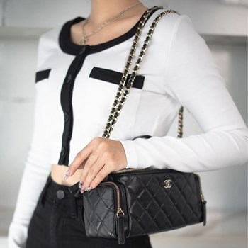 [Pre-order]Chanel VANITY CASE AS5222 Shiny Crumpled Lambskin & Gold-Tone Metal Black งานVIP คุณภาพที่ดีที่สุด