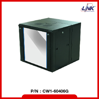 LINK 19” GLASS WALL RACK 6U, ลึก 40 cm.