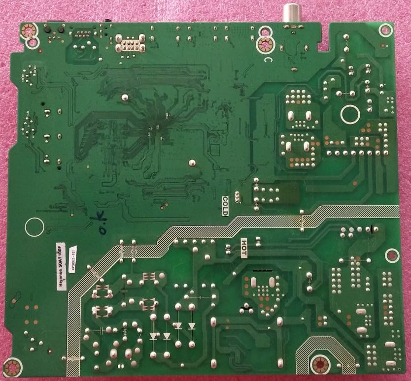 วันบอร์ดทีวีไฮเซน HISENSE ของแท้มือสองถอดจากเครื่อง รุ่น 50A7100F 50E6F พาร์ทRSAG7.820.9746/ROH ทีบาร์ CV500U2-T01 เวอร์ชั่น T-CON CV500U2-T01-CB-1