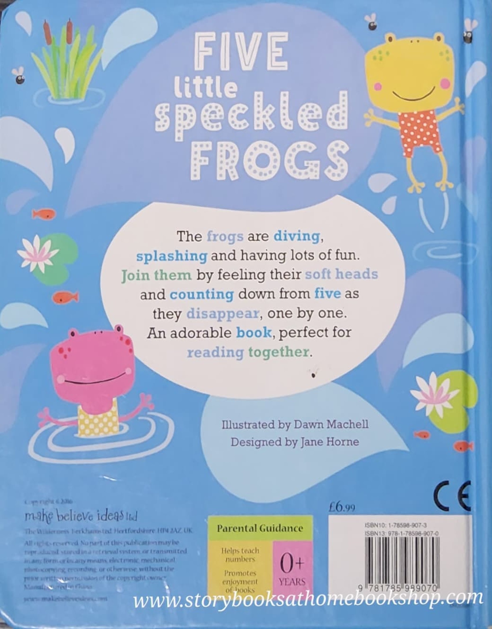 TOUCH AND FEEL BOARD Book** 🍅🍅FIVE LITTLE SPECKLED FROGS