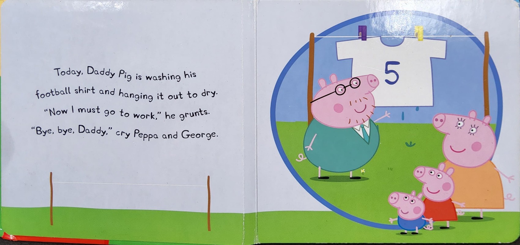 BOARD BOOK ** 🍅🍅PEPPA PIG: PEPPA'S WASHING DAY