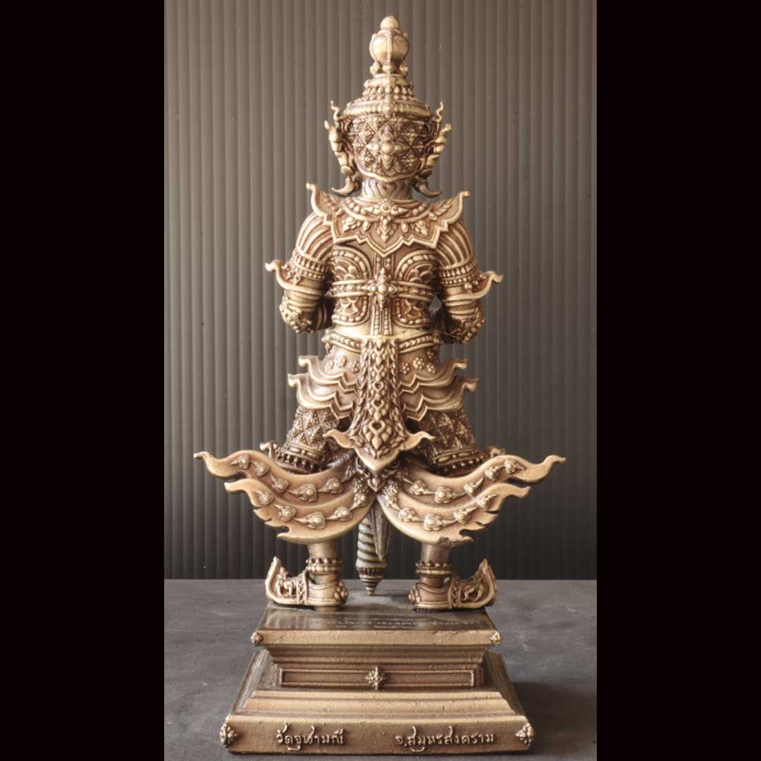 พระบูชา ท้าวเวสสุวรรณโณ วัดจุฬามณี รุ่นพุทธศิลป์ทรงจำปี ปี2563 ขนาด 5นิ้ว เนื้อขนวนชุบเงินซาตินนอก