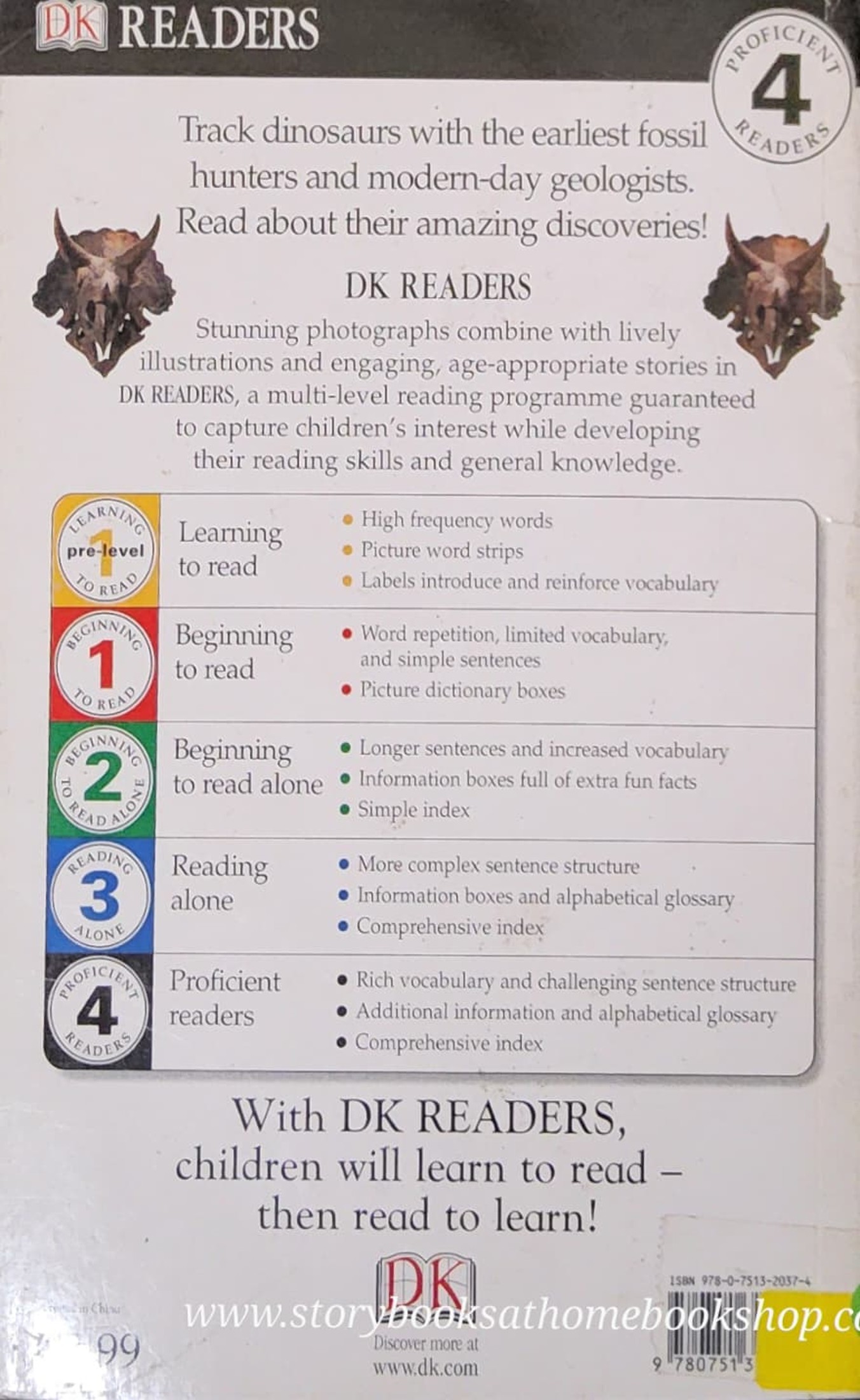 หนังสือฝึกอ่าน ความรู้ ** 🍅🍅DK READERS PROFICIENT 4: DINOSAUR DETECTIVES