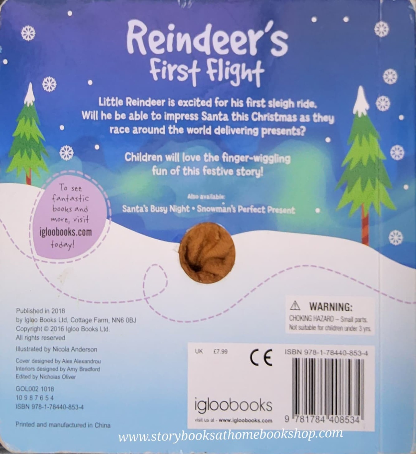 FINGER PUPPET BOARD BOX** ð
ð
REINDEER'S FIRST FLIGHT FINGER PUPPET FUN BOOK