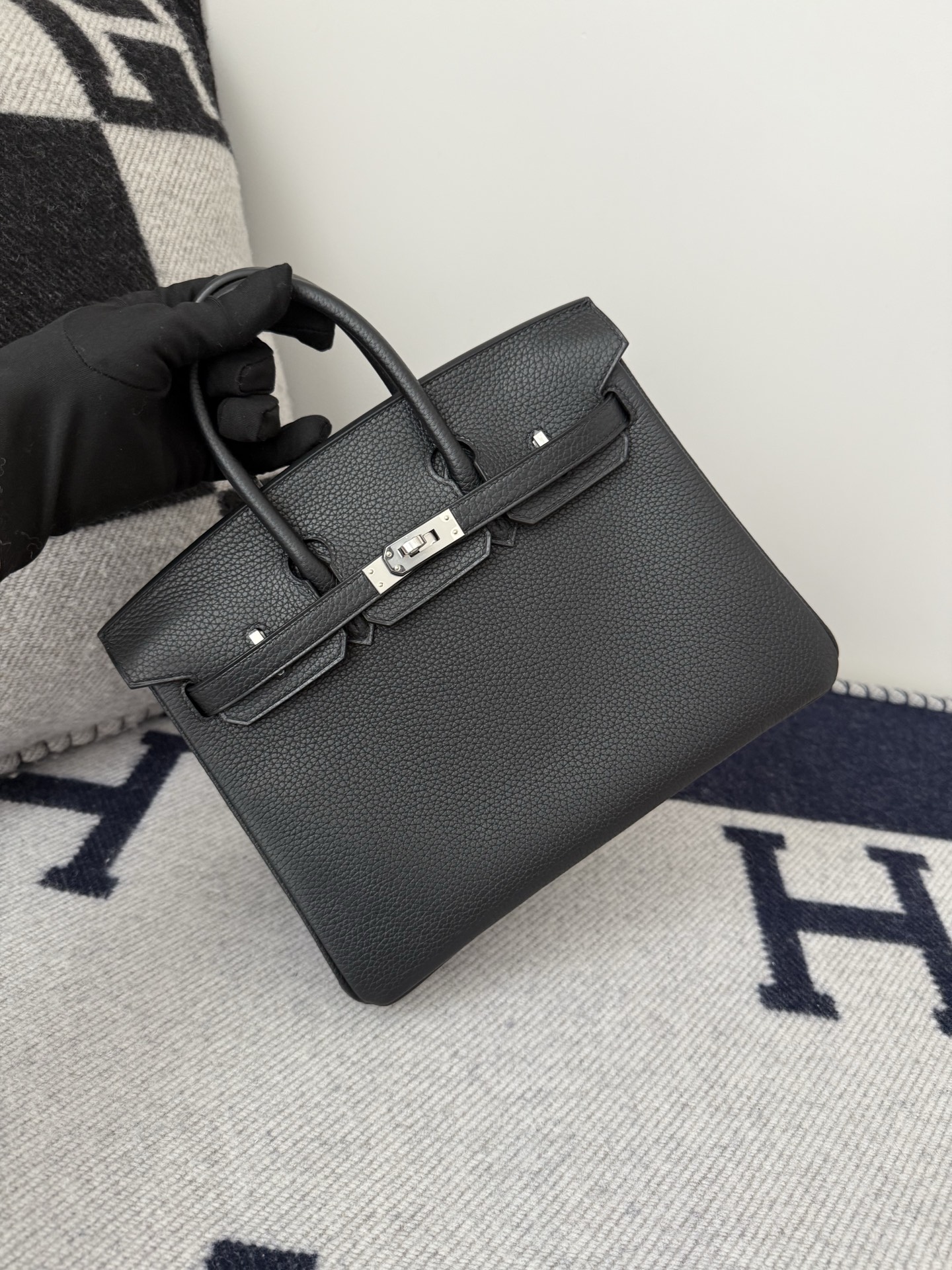 [สินค้าพร้อมส่ง] Hermes Birkin 25 Togo Black noir Palladium Hardware Original Leather งาน full handmade 100% คุณภาพ VIP เกรดดีที่สุด