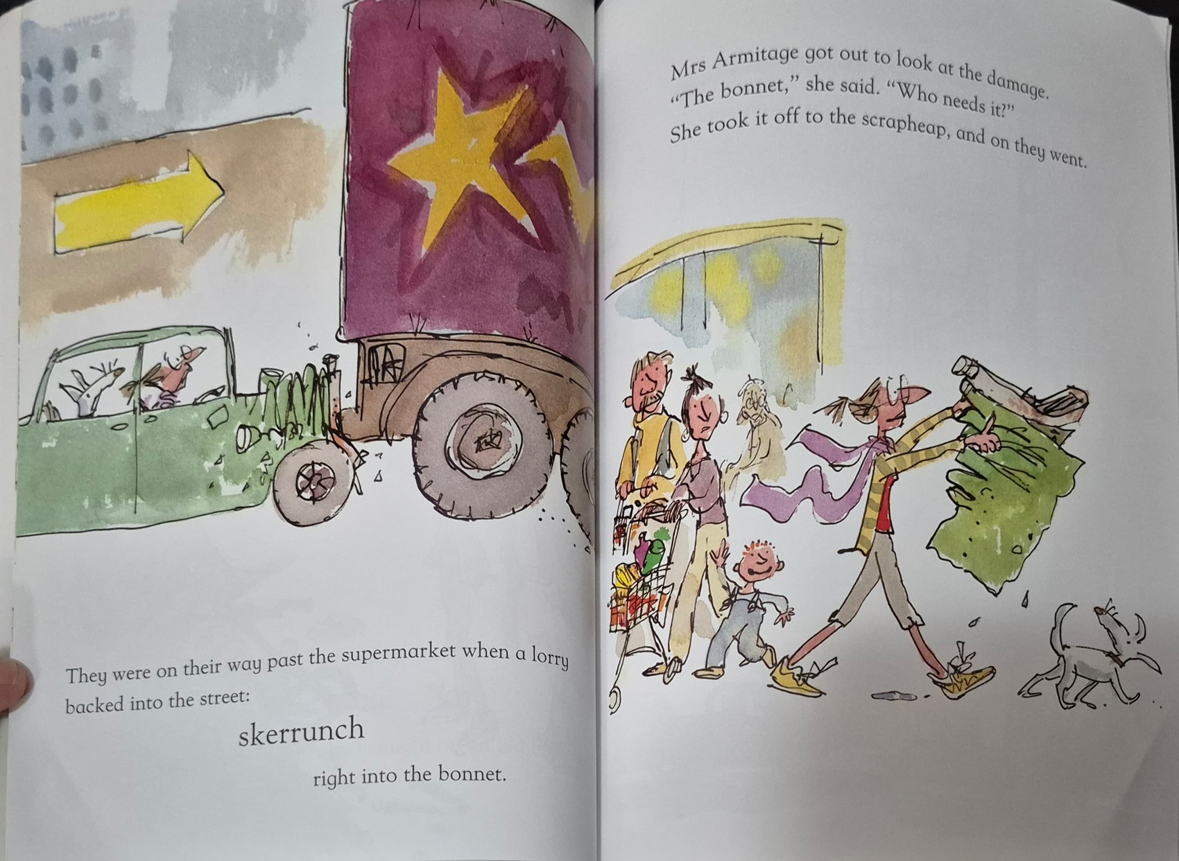 หนังสือนิทานปกอ่อน ** 🍅🍓MRA ARMITAGE ON THE ROAD BY QUENTIN BLAKE