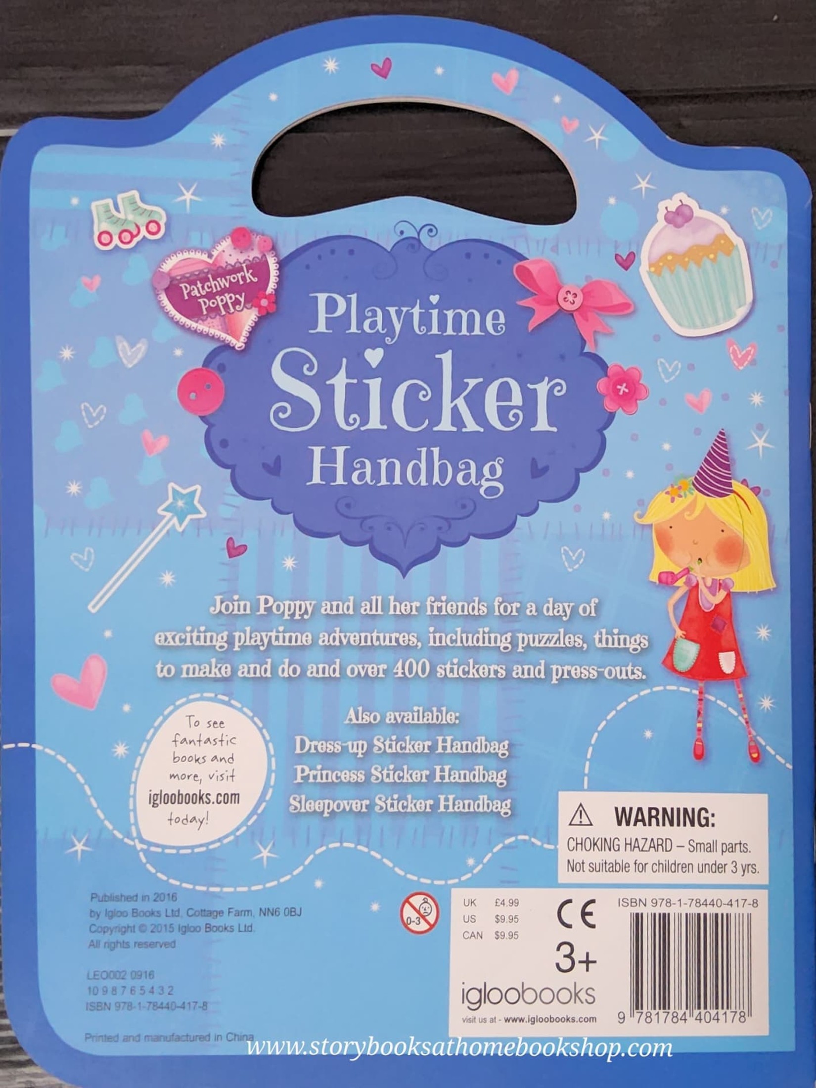 Activities book** ð
ð
PLAYTIME STICKER HANDBAG (OVER 400 STICKERS AND PRESS-OUTS)