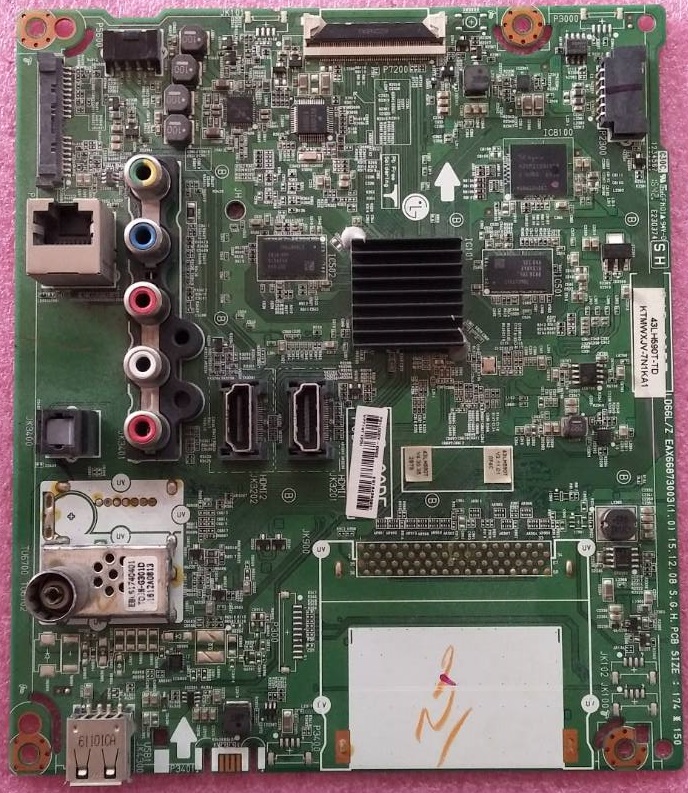 เมนบอร์ดทีวี แอลจี LG ของแท้มือสองถอดจากเครื่อง ใช้กับรุ่น 49LH590T 43LH590T