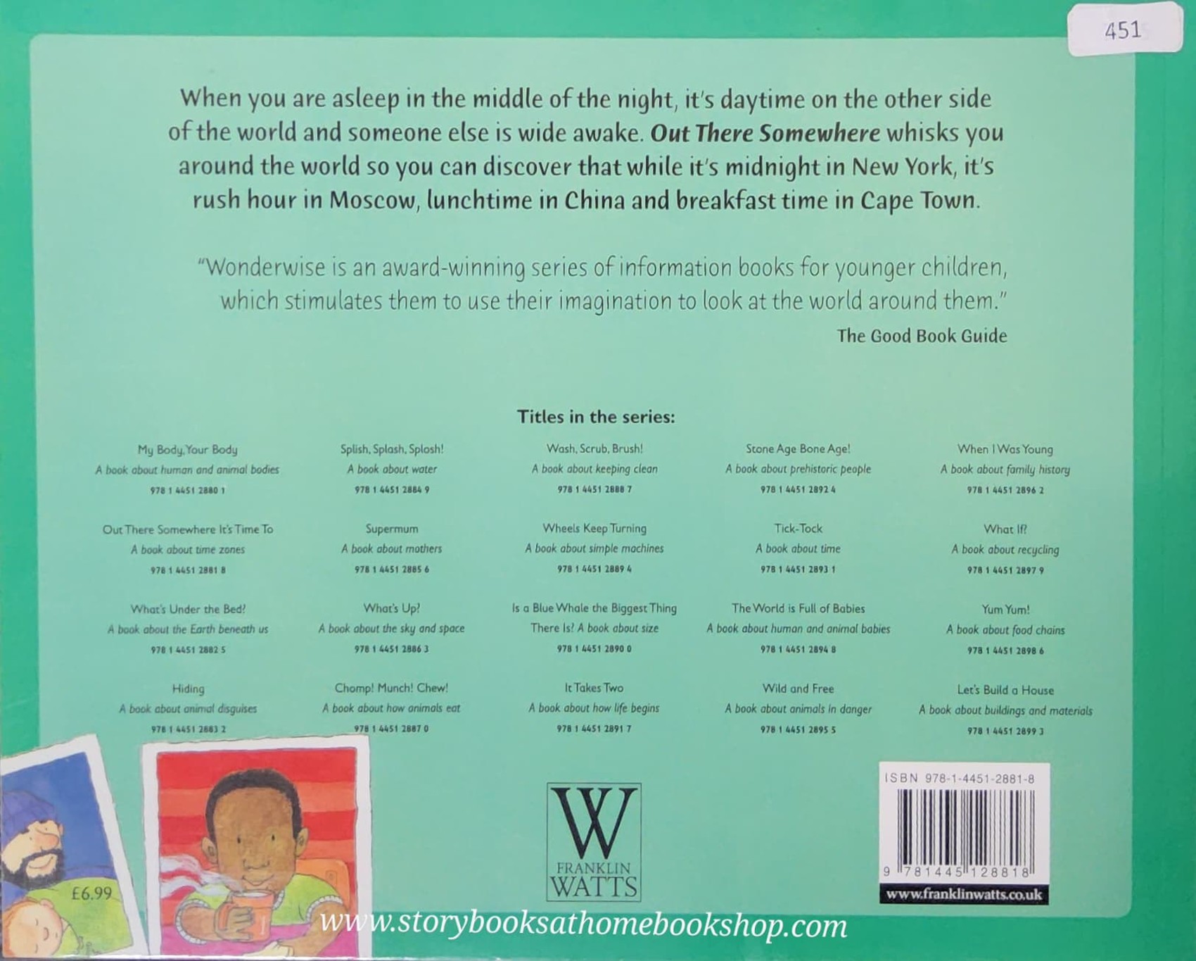 หนังสือนิทานปกอ่อน** 🍅🍓WONDERWISE:A BOOK ABOUT TIME ZONES:OUT THERE SOMEWHERE IT'S TIME TO..