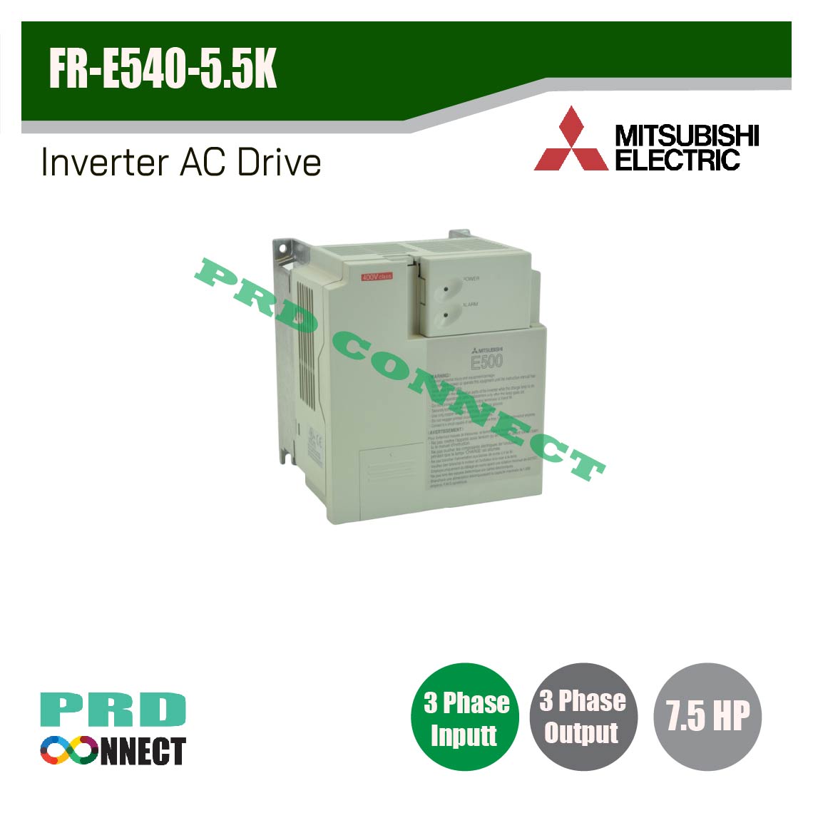 FR-E540-5.5K, Inverter AC Drive, MITSUBISHI