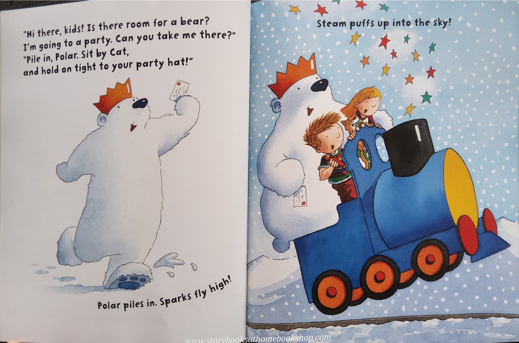 หนังสือนิทานปกอ่อน** 🍅🍓BIG BLUE TRAIN BY JULIA JARMAN.ADRIAN REYNOLDS