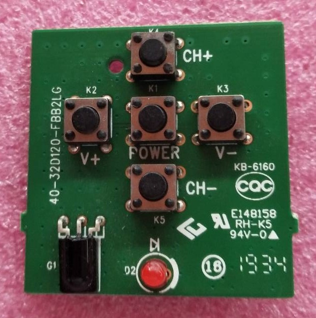 ตัวรับรีโมท/คีย์ทัช/คีย์คอนโทรล ACONATIC (อะโคเนติค) อะไหล่แท้ถอดจากเครื่อง รุ่น 32HS521AN 43HS521AN พาร์ท 40-32D120-FBB2LG