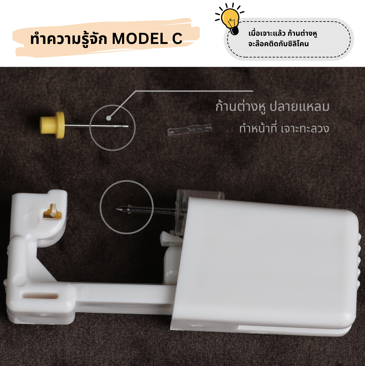 MODEL C รุ่น MUST HAVE นวัตกรรมที่ทำให้เปลี่ยนต่างหูที่ลูกค้าต้องการได้ทันที (1 กล่อง 12 คู่)