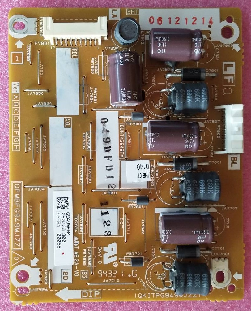 ไดร์ LED SHARP (ชาร์ป) อะไหล่แท้/มือสองพร้อมใช้งาน ใช้กับรุ่น 4T-C50AH1X พาร์ทบอร์ด QPWBFG884WJZZ