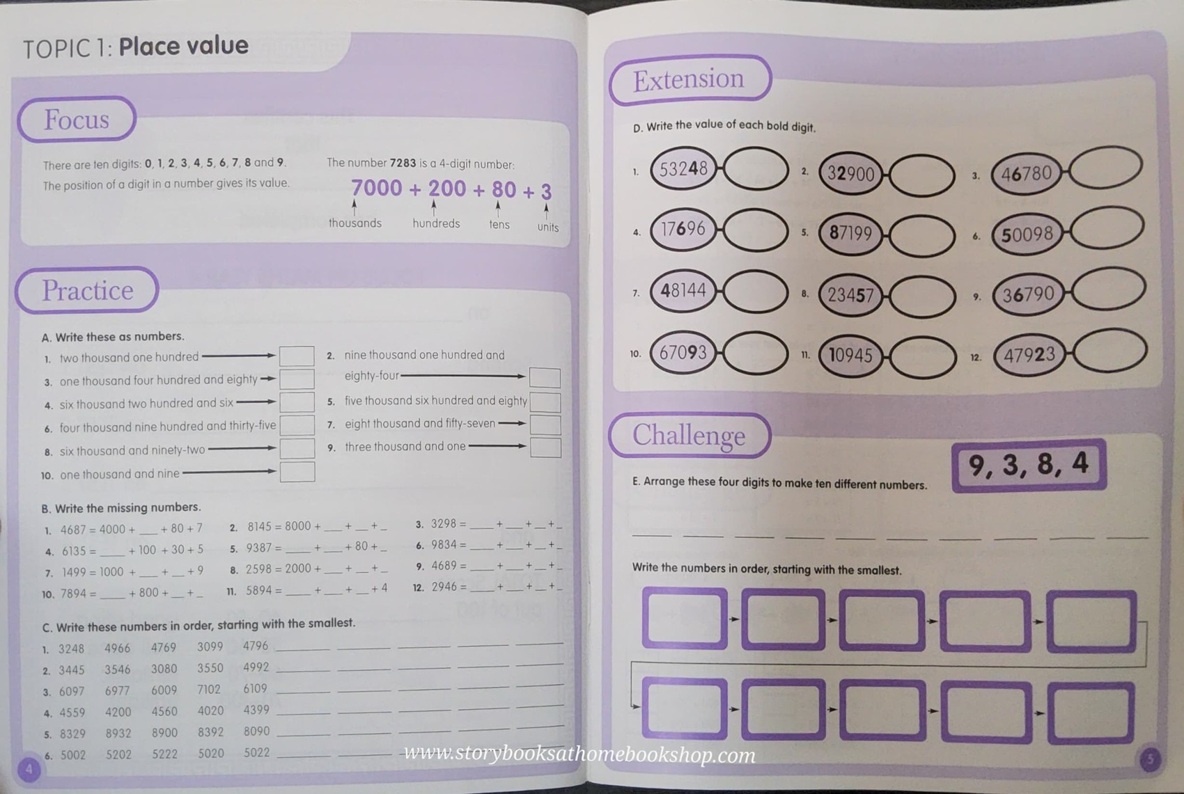 ** PRACTICE BOOK ** ð
ð
FOCUS ON MATHS FOR AGE 8-9