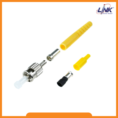 ST Singlemode, Zirconia Connector Yellow Boot 0.9 & 3.0 mm.