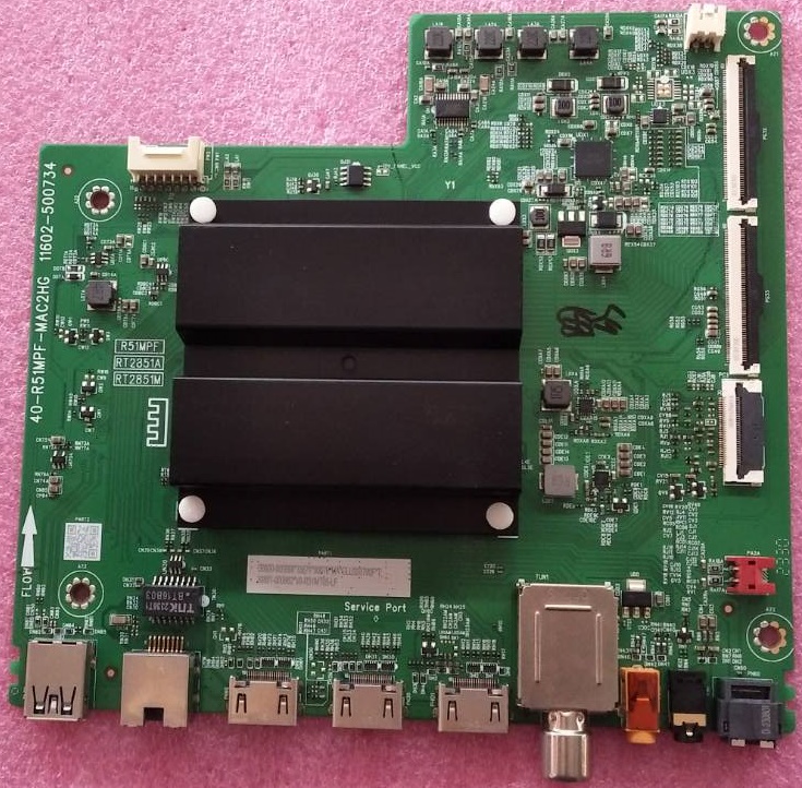 เมนบอร์ดทีวี ทีซีแอล TCL ของแท้มือสองพร้อมใช้งาน รุ่น 43T635 43C645 พาสบอร์ด 40-R51MPF-MAC2HG