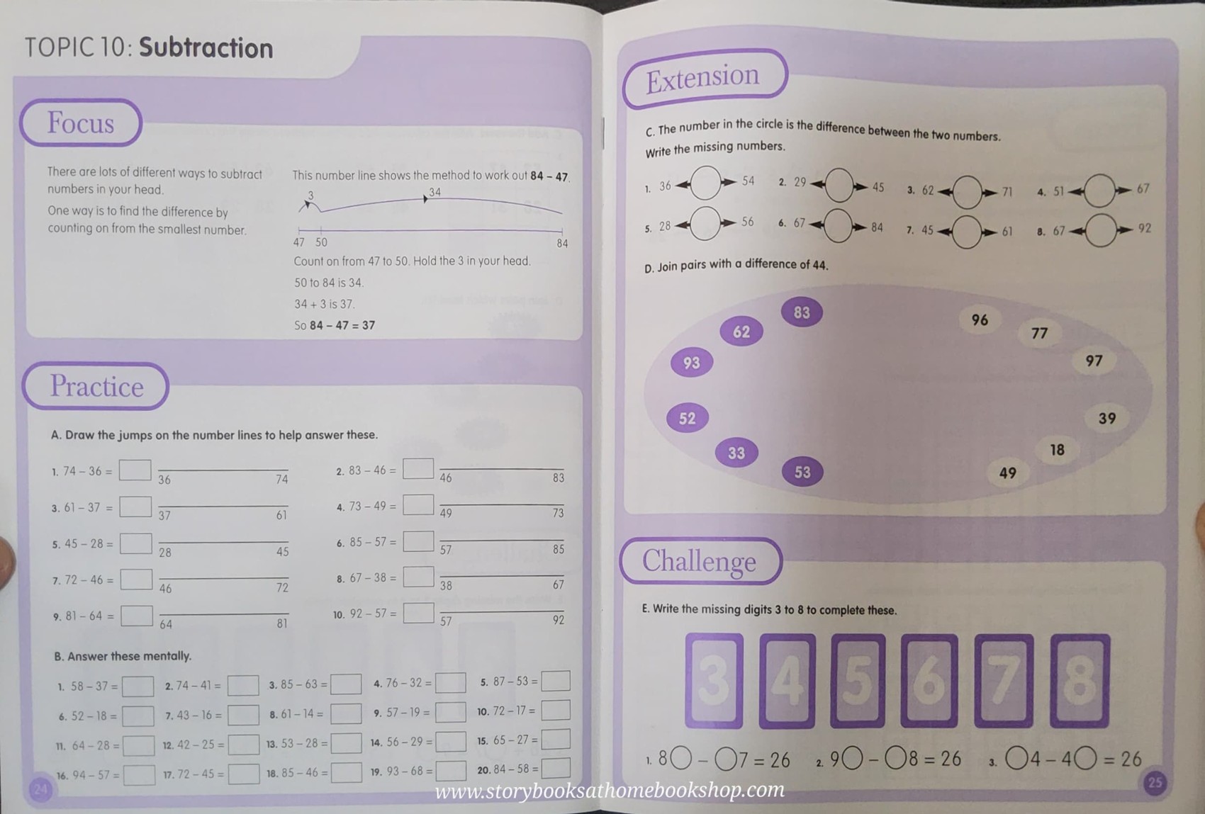 ** PRACTICE BOOK ** ð
ð
FOCUS ON MATHS FOR AGE 8-9
