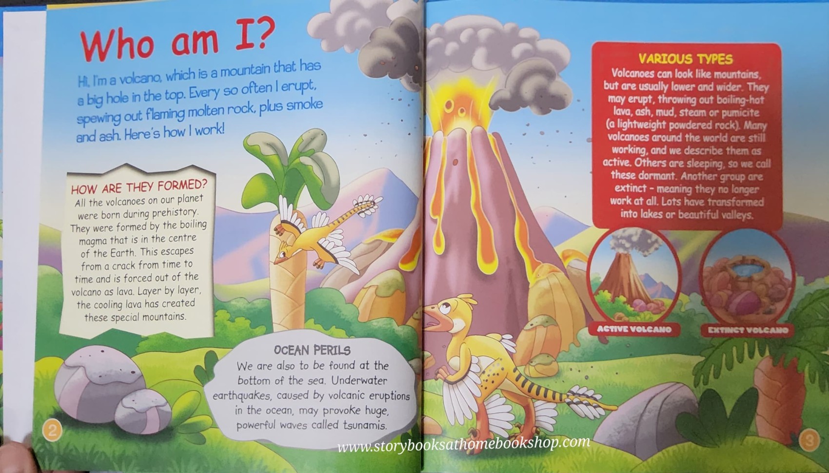 หนังสือนิทานปกแข็ง** 🍅🍓DINOSAURS&FRIENDS READ.LEARN.PLAY:PREHISTORIC LIFE VOLCANOES