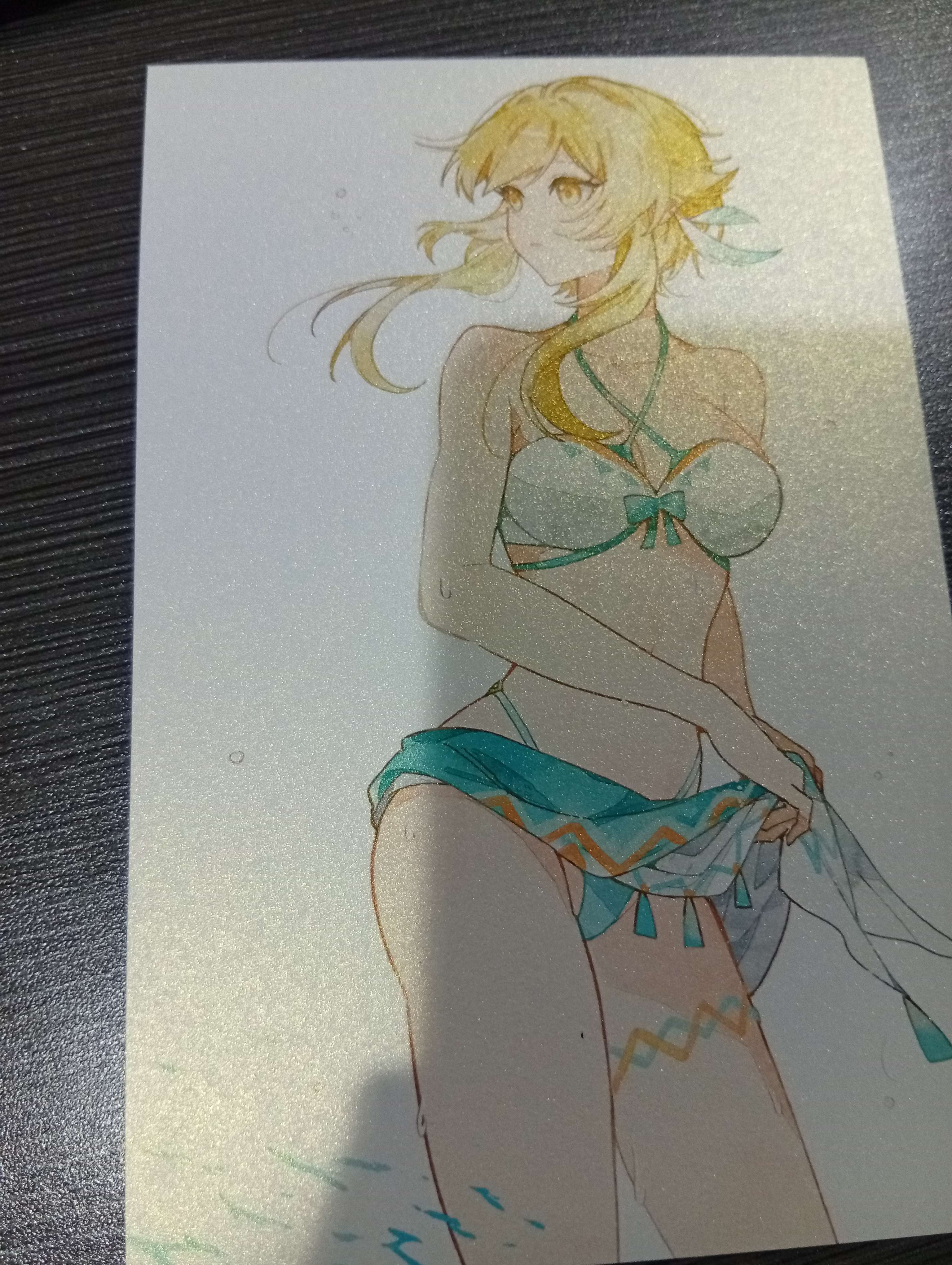 (โปสการ์ดลูมีน) Lumine Natlan two piece swimsuits